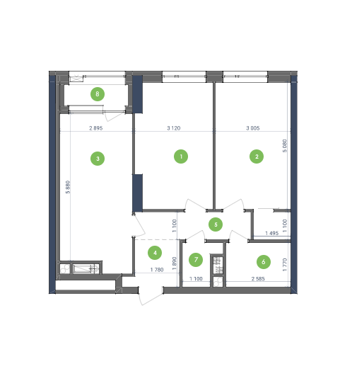 2-комнатная 68.3 м² в ЖК Метрополис от 48 120 грн/м², Киев