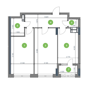 2-комнатная 69.49 м² в ЖК Метрополис от 43 446 грн/м², Киев