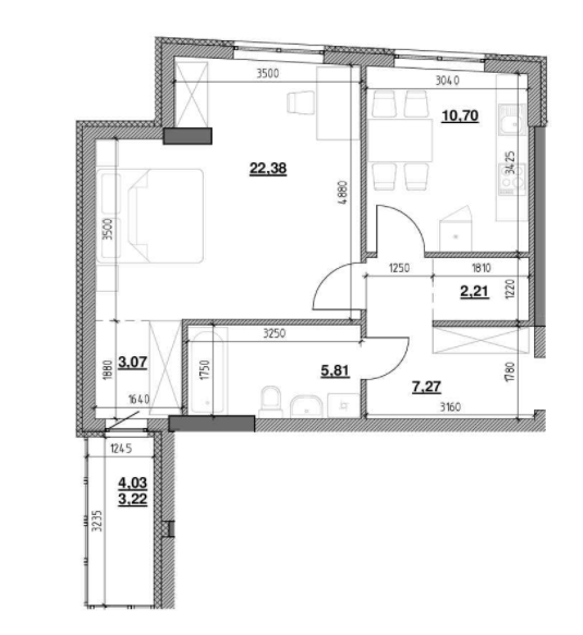 1-комнатная 54.16 м² в ЖК Topolis от 19 894 грн/м², Львов