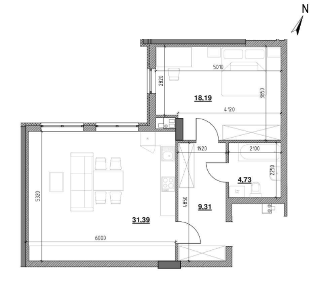 1-комнатная 63.09 м² в ЖК Topolis от 20 500 грн/м², Львов