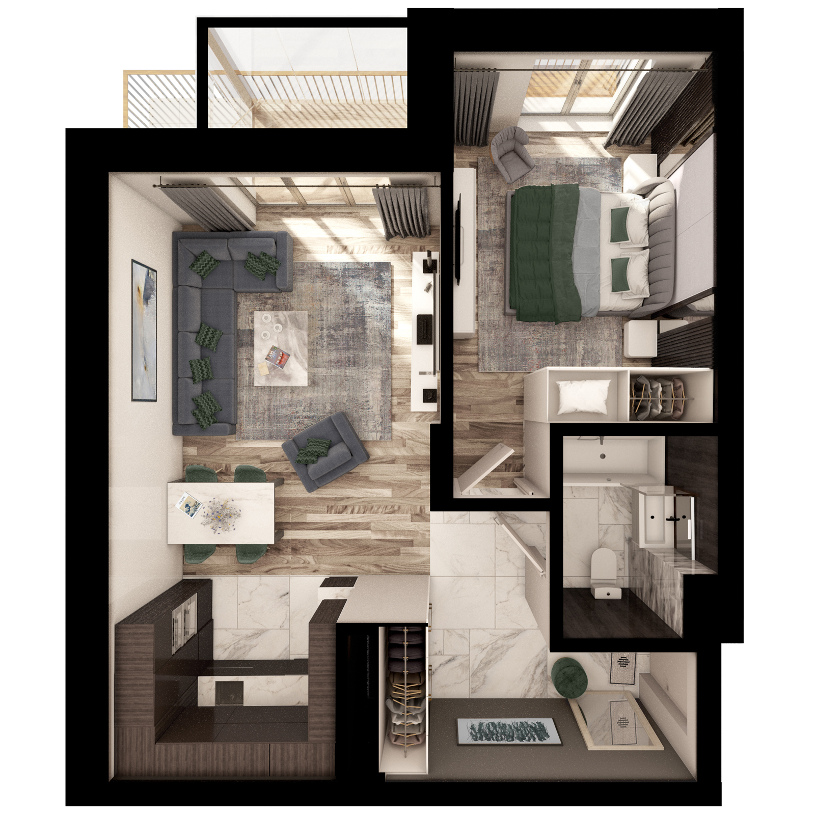 1-комнатная 53.59 м² в ЖК Illinsky House от 96 165 грн/м², Киев