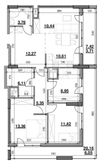 3-кімнатна 92.05 м² в ЖК Topolis від 24 527 грн/м², Львів