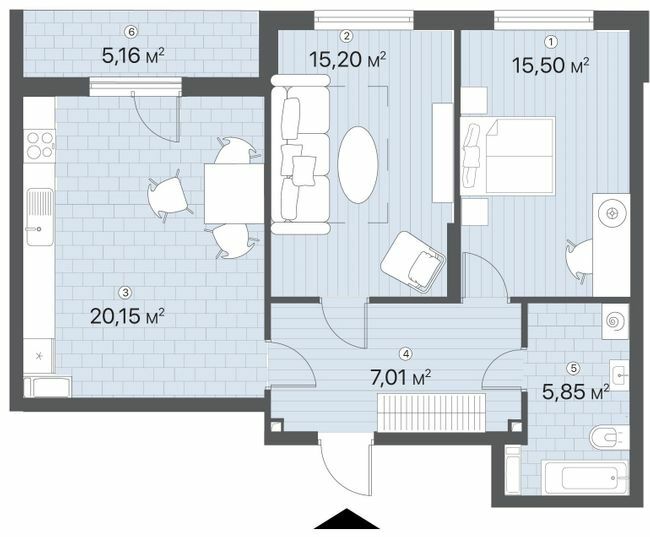2-комнатная 68.87 м² в ЖК Лебединый от 35 933 грн/м², Киев