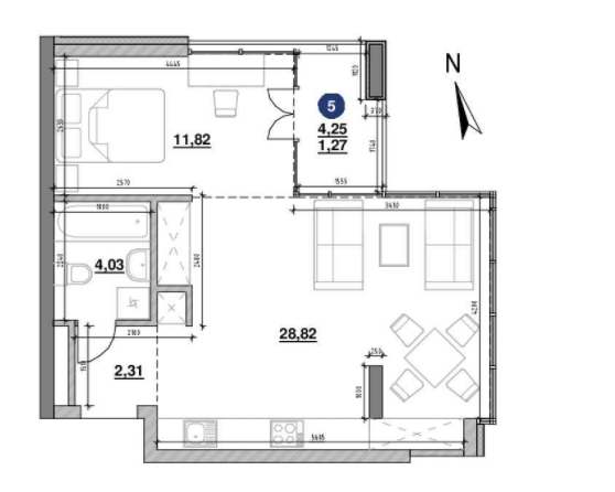 1-кімнатна 48.25 м² в ЖК Велика Британія від 27 000 грн/м², Львів