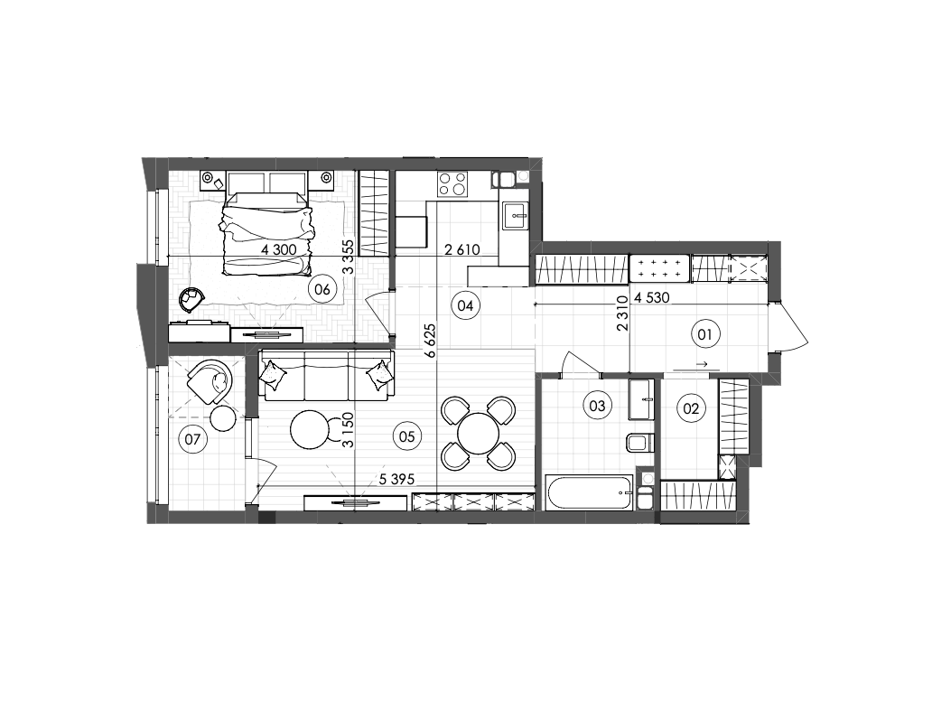 1-кімнатна 64.86 м² в ЖК Krauss Gallery від 111 150 грн/м², Київ