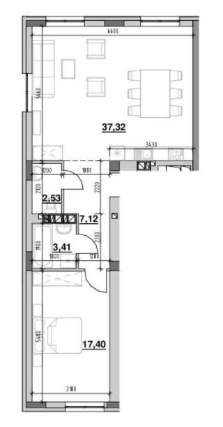 1-комнатная 67.78 м² в ЖК Ріел Сіті от 24 214 грн/м², Львов