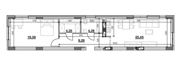 1-комнатная 62.8 м² в ЖК Ріел Сіті от 25 290 грн/м², Львов