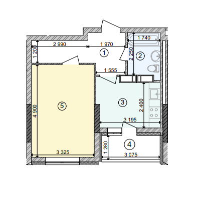 1-комнатная 37.65 м² в ЖК Обериг-2 от 30 018 грн/м², Киев