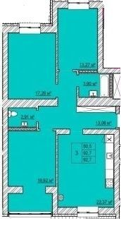 3-комнатная 92.7 м² в ЖК Caramel Residence от 19 500 грн/м², Луцк