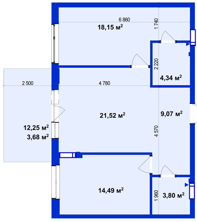 2-комнатная 75.05 м² в ЖК Utlandia-2 от 26 600 грн/м², г. Ирпень