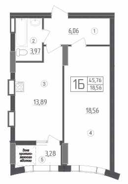 1-комнатная 45.76 м² в ЖК Aquamarine от 20 950 грн/м², г. Украинка