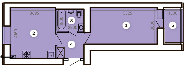 1-комнатная 45.32 м² в ЖК Kvartal от 37 000 грн/м², Запорожье