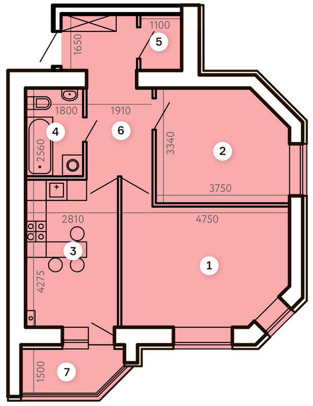 Продажа 2-комнатной квартиры 58.52 м², Центральный бул., 28