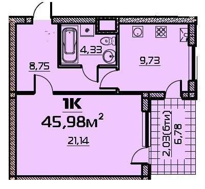 1-комнатная 46 м² в ЖК Бородино от 22 550 грн/м², Запорожье