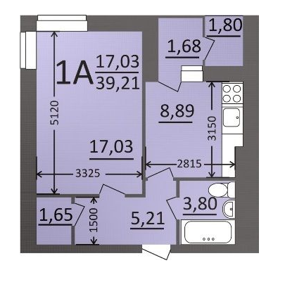 1-комнатная 39.21 м² в ЖК Потёмкинский от 22 050 грн/м², Херсон