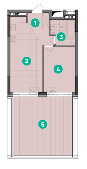 1-комнатная 55.03 м² в ЖК Dibrova Park от 24 300 грн/м², Киев