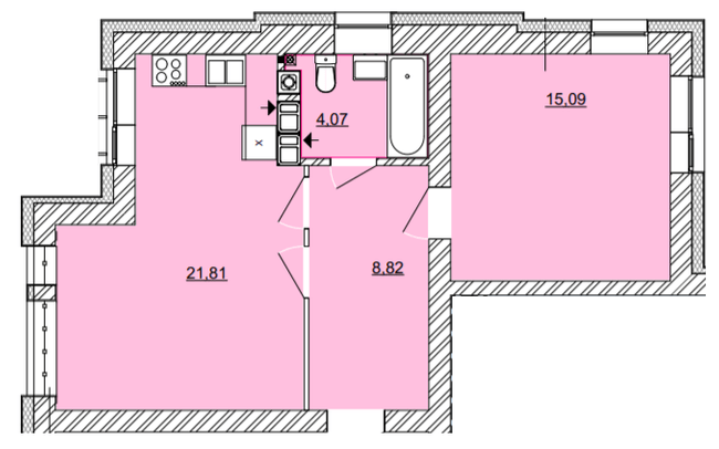 1-комнатная 49.79 м² в ЖК Найкращий квартал от 26 100 грн/м², г. Ирпень