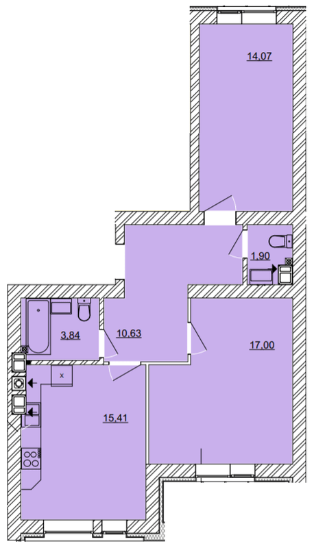 2-кімнатна 62.85 м² в ЖК Найкращий квартал від 17 100 грн/м², м. Ірпінь