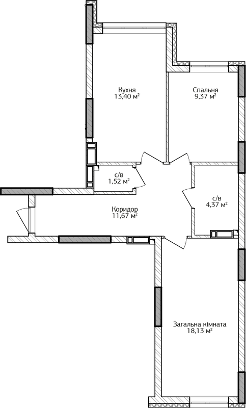 2-кімнатна 58.46 м² в ЖК City Park від 20 500 грн/м², м. Ірпінь