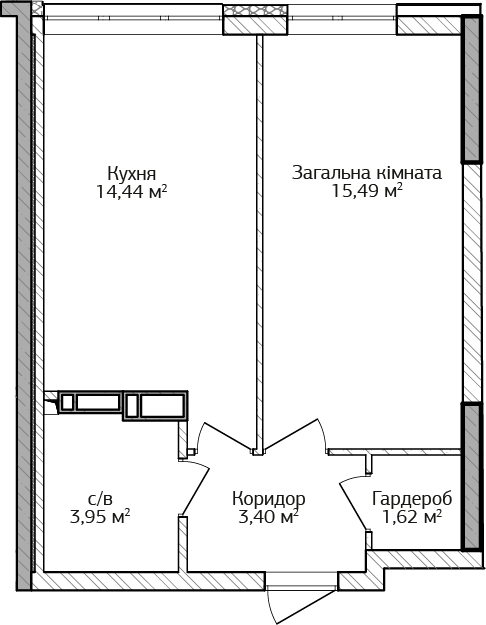 1-кімнатна 38.9 м² в ЖК City Park від 25 500 грн/м², м. Ірпінь