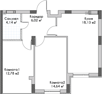 2-кімнатна 55.37 м² в ЖК City Park від 16 200 грн/м², м. Ірпінь