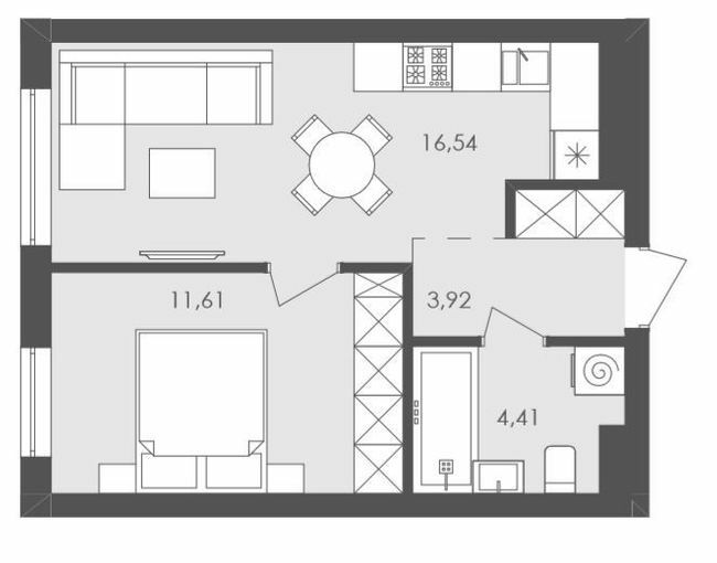1-кімнатна 36.48 м² в ЖК Avalon Holiday від 17 000 грн/м², с. Сокільники