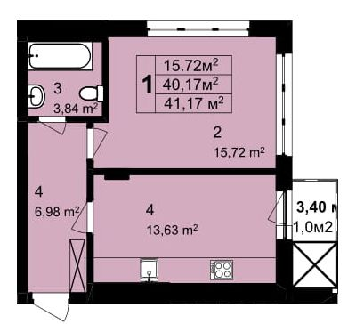 1-комнатная 41.17 м² в ЖК Q-6 "Quoroom Perfect Town" от 31 050 грн/м², Львов