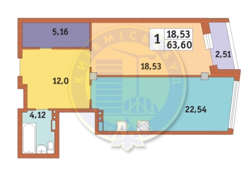 1-комнатная 63.6 м² в ЖК Costa fontana от 35 650 грн/м², Одесса