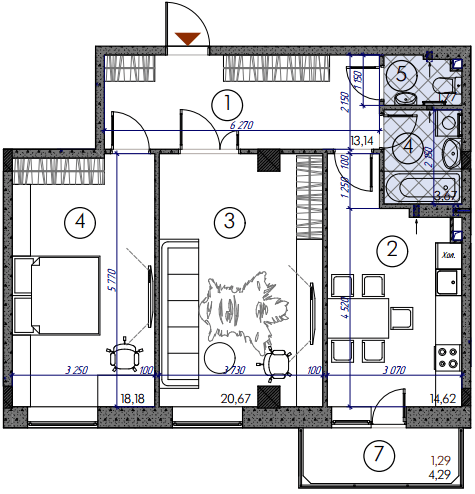 2-кімнатна 73.34 м² в ЖМ Саванна Сіті від 14 000 грн/м², м. Бровари