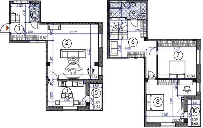 Дворівнева 124.87 м² в ЖМ Саванна Сіті від 18 000 грн/м², м. Бровари