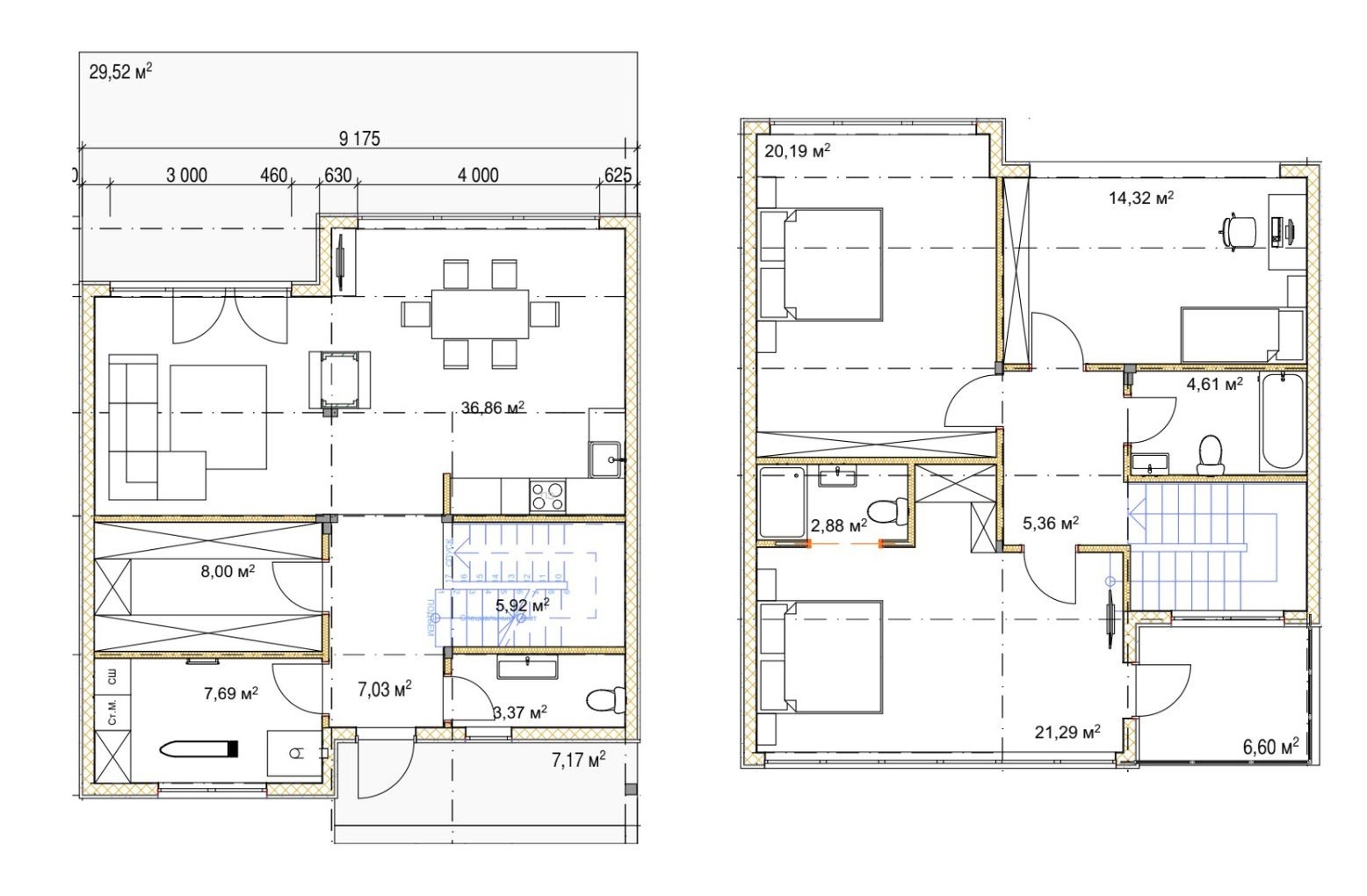 Коттедж 153 м² в КП River Garden от 30 523 грн/м², с. Осещина