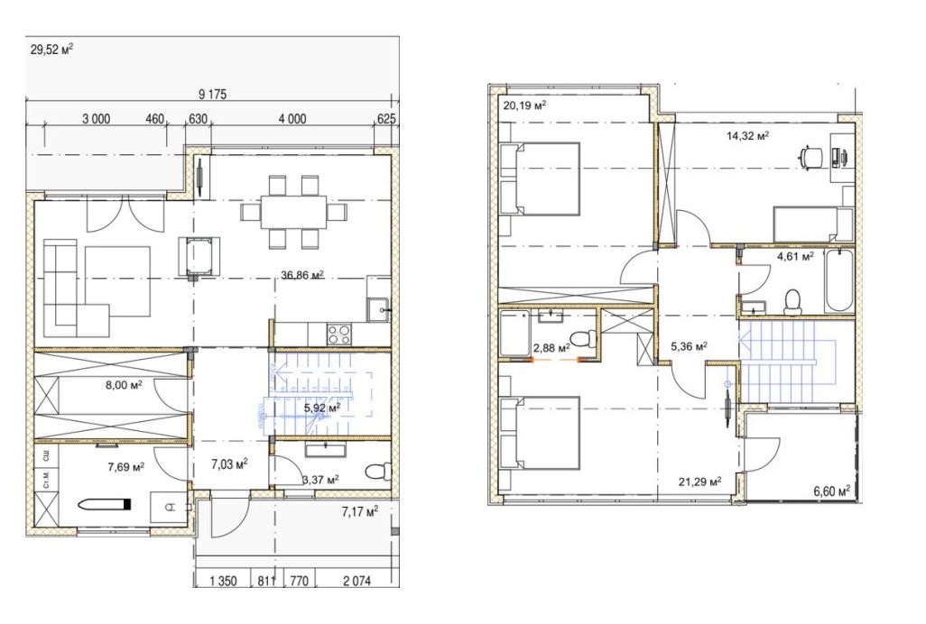 Дуплекс 143 м² в КМ River Garden від 31 259 грн/м², с. Осещина