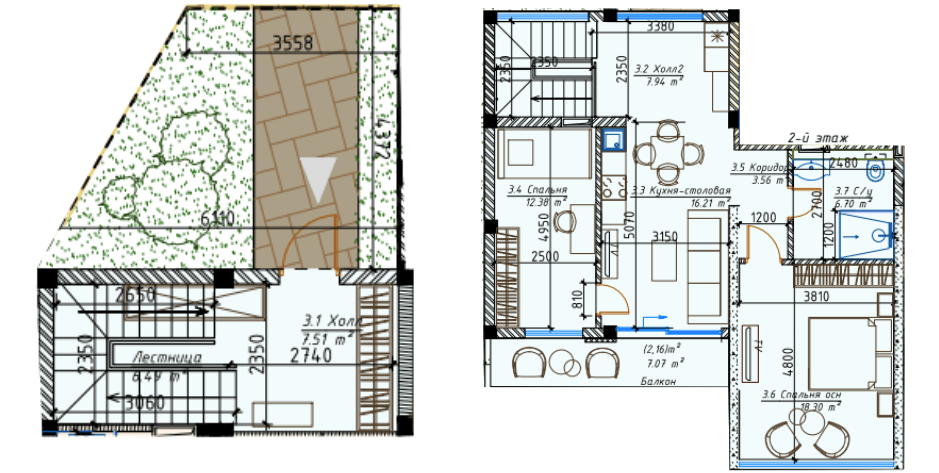 Таунхаус 82.7 м² в КМ River Garden від 26 602 грн/м², с. Осещина