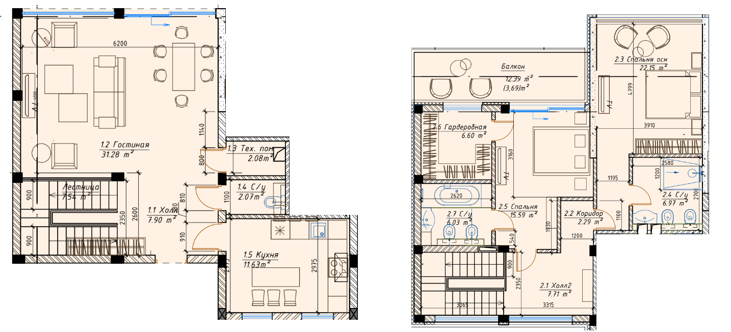 Таунхаус 131 м² в КП River Garden от 28 779 грн/м², с. Осещина