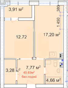 1-комнатная 49.54 м² в ЖК Comfort City Lagoon от 20 950 грн/м², Днепр