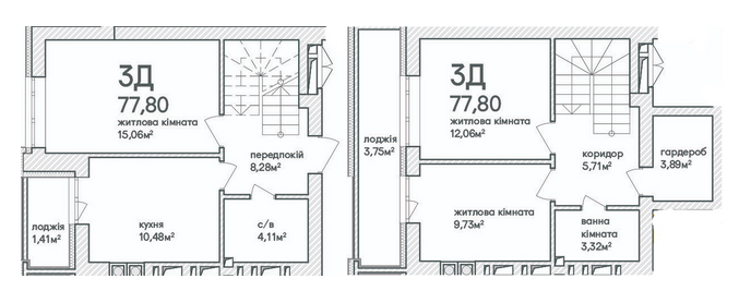 Дворівнева 77.8 м² в ЖК Синергія Сіті (Kvartal Group) від 18 500 грн/м², м. Ірпінь
