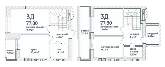 Двухуровневая 77.8 м² в ЖК Синергия Сити (Kvartal Group) от 18 500 грн/м², г. Ирпень