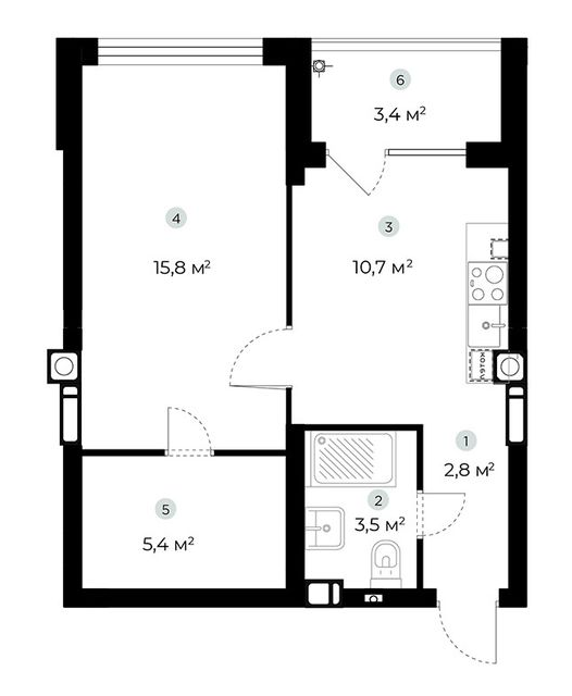 1-кімнатна 39.9 м² в ЖК PARKTOWN від 20 000 грн/м², смт Гостомель