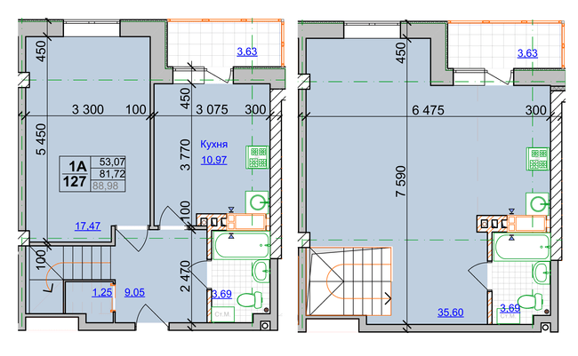 Дворівнева 88.98 м² в ЖК Спортивний від 21 300 грн/м², Харків