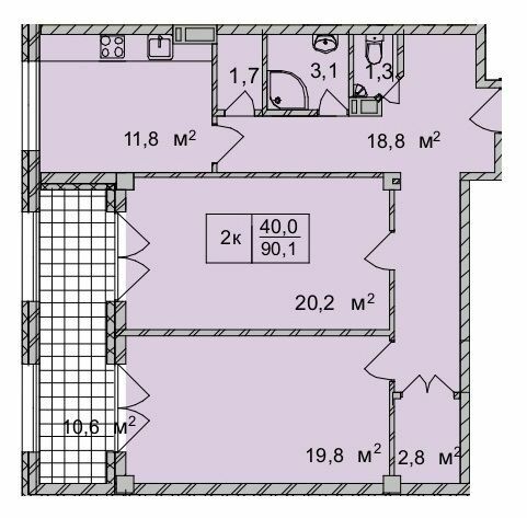 2-кімнатна 90.1 м² в ЖК ТИТУЛ Будинок на Пушкінській від 49 400 грн/м², Харків