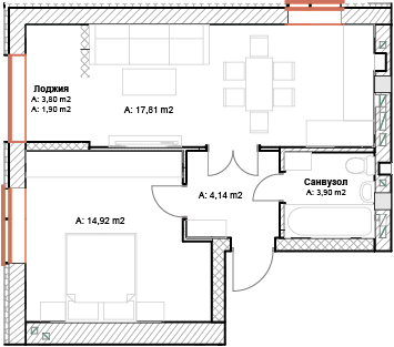 1-кімнатна 45 м² в КБ Range від 23 500 грн/м², м. Ірпінь