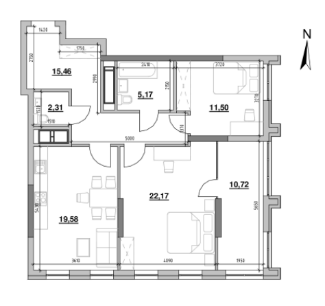 2-кімнатна 86.99 м² в ЖК Nordica Residence від 60 782 грн/м², Київ