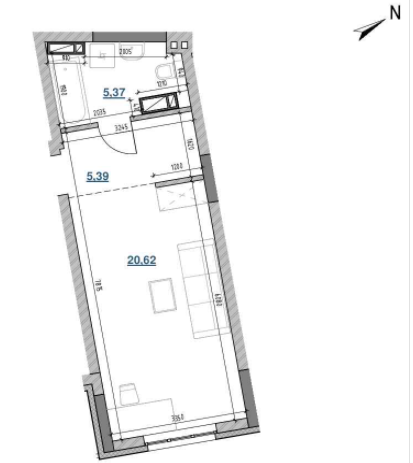 1-комнатная 31.38 м² в ЖК Берег Днепра от 42 693 грн/м², Киев