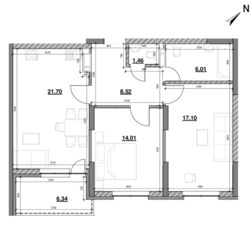 2-кімнатна 77.13 м² в ЖК OK`LAND від 29 719 грн/м², Київ