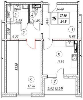 1-кімнатна 54.9 м² в ЖК Вудсторія від 18 000 грн/м², Київ