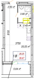Студия 30.67 м² в ЖК Вудстория от 18 000 грн/м², Киев