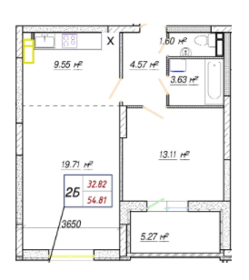 1-кімнатна 54.81 м² в ЖК Вудсторія від 23 500 грн/м², Київ