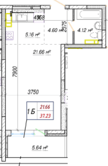 Студия 37.23 м² в ЖК Вудстория от 23 500 грн/м², Киев