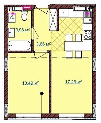 1-комнатная 35.4 м² в ЖК на ул. Вулецкая от 12 800 грн/м², с. Горишний
