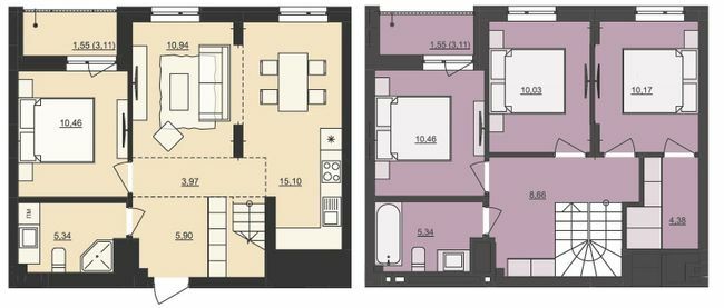 Двухуровневая 103.86 м² в ЖК Mill Town от 34 850 грн/м², Львов